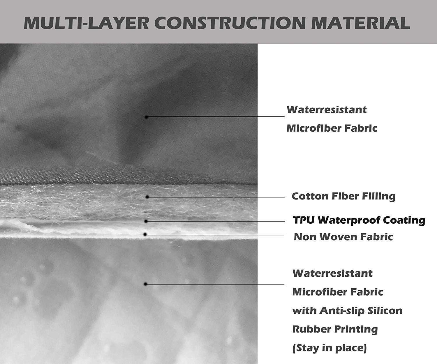 imageAmeritex Couch Sofa Slipcover 100 Waterproof Nonslip Quilted Furniture Protector Slipcover for Dogs Children Pets Sofa Slipcover Machine Washable Light Grey 68quotStone Blue