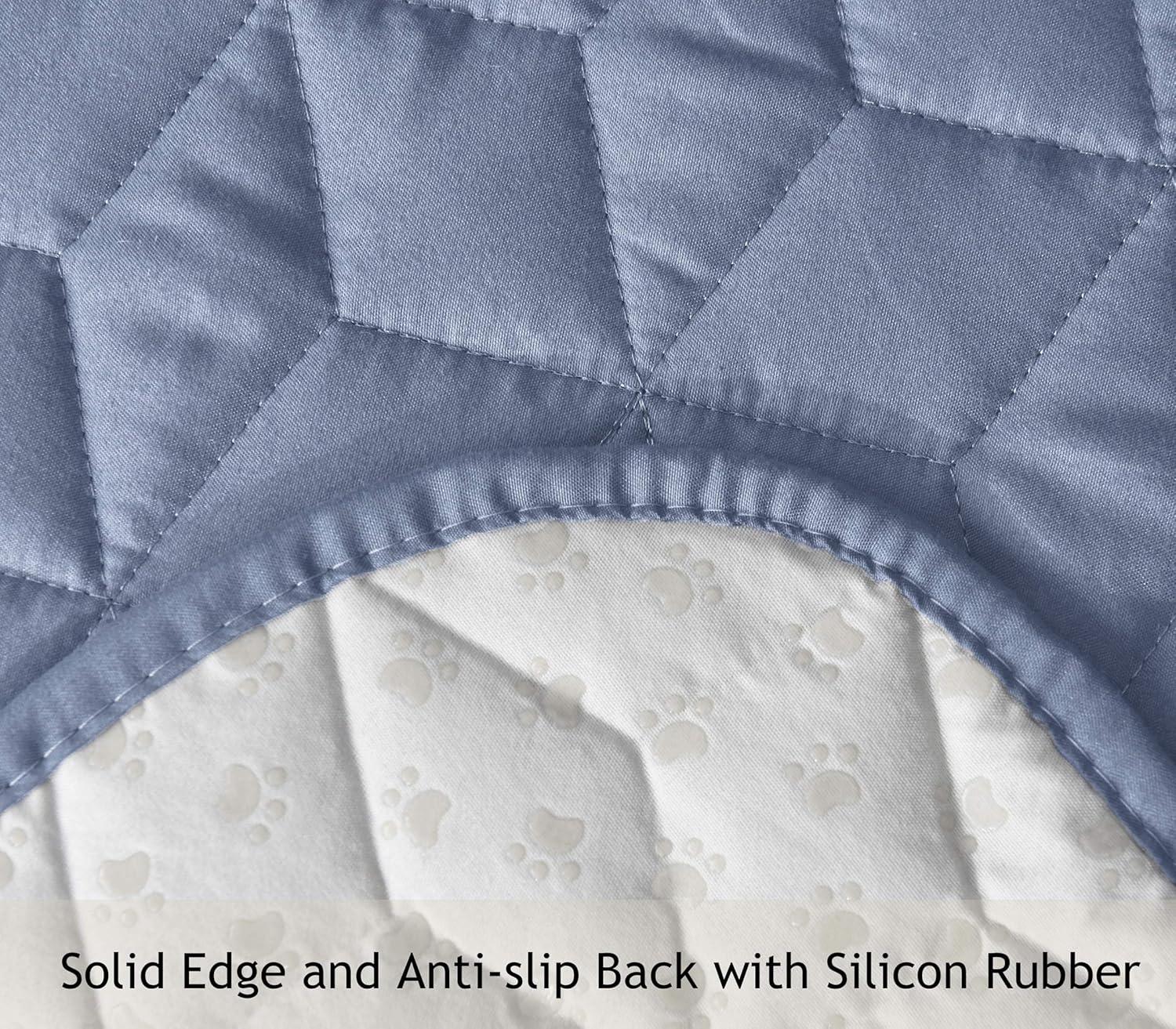 imageAmeritex Couch Sofa Slipcover 100 Waterproof Nonslip Quilted Furniture Protector Slipcover for Dogs Children Pets Sofa Slipcover Machine Washable Light Grey 68quotStone Blue