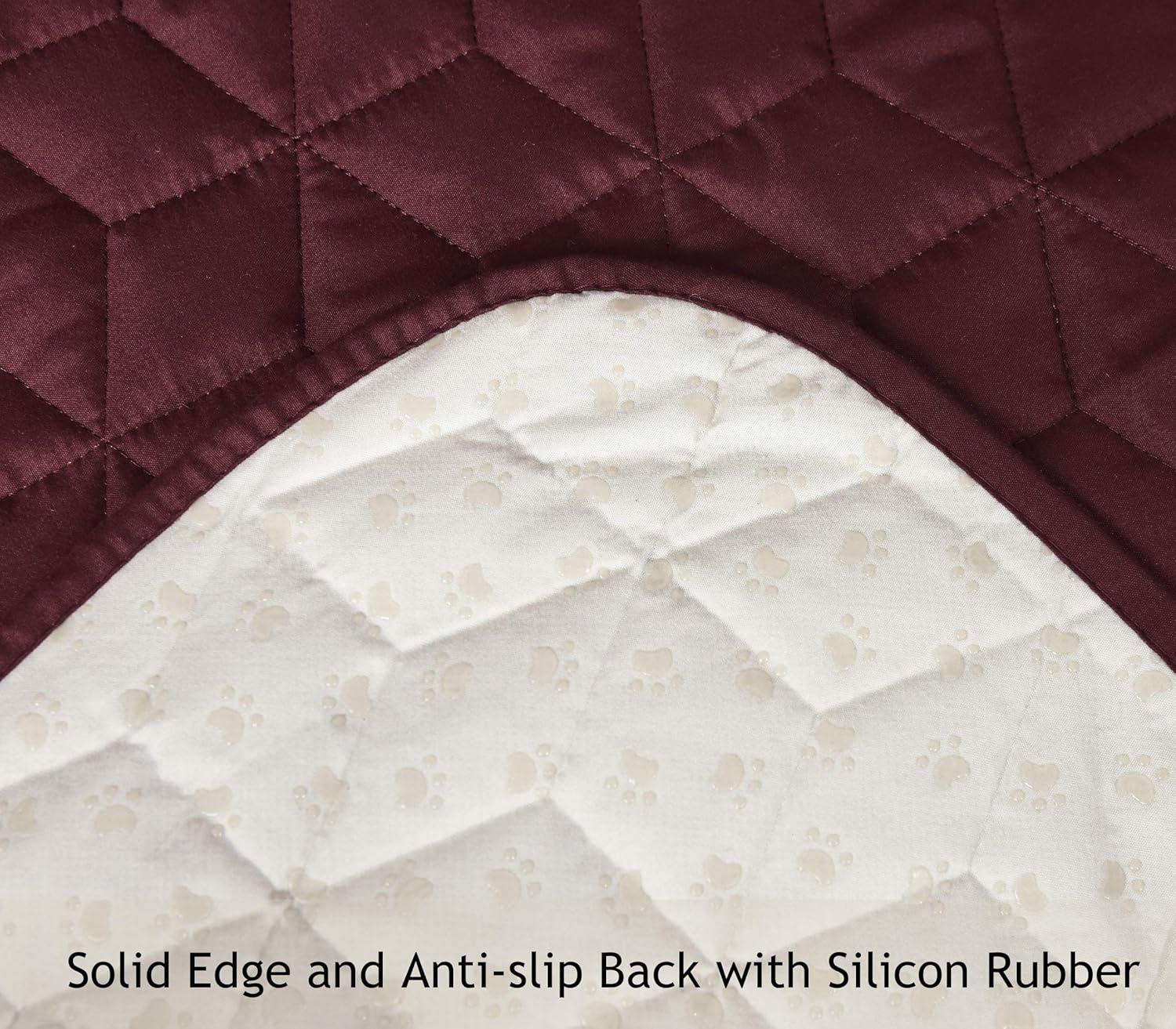 imageAmeritex Couch Sofa Slipcover 100 Waterproof Nonslip Quilted Furniture Protector Slipcover for Dogs Children Pets Sofa Slipcover Machine Washable Light Grey 68quotBurgundy
