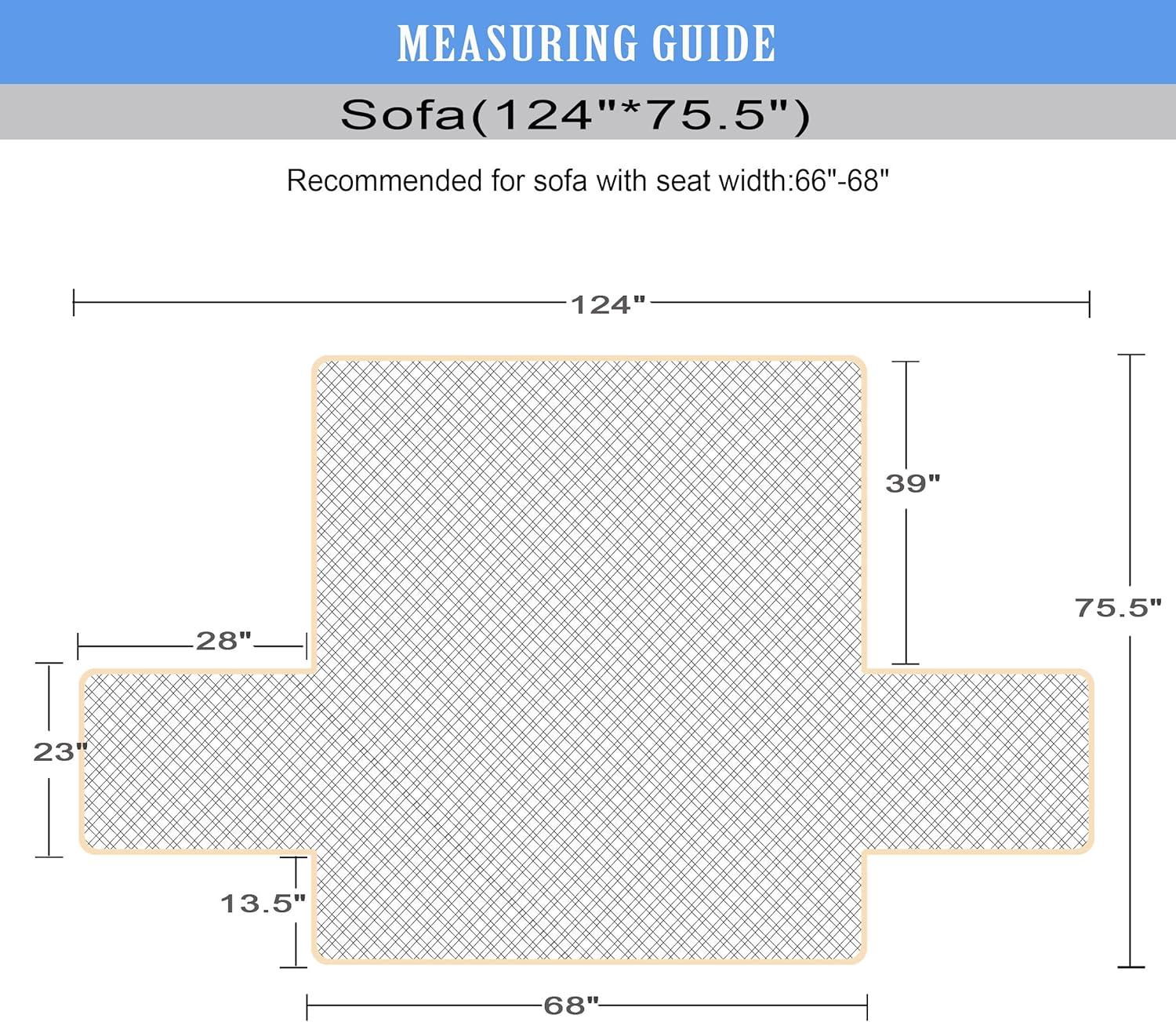 imageAmeritex Couch Sofa Slipcover 100 Waterproof Nonslip Quilted Furniture Protector Slipcover for Dogs Children Pets Sofa Slipcover Machine Washable Light Grey 68quotSand