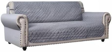 imageAmeritex Couch Sofa Slipcover 100 Waterproof Nonslip Quilted Furniture Protector Slipcover for Dogs Children Pets Sofa Slipcover Machine Washable Light Grey 68quotLight Grey