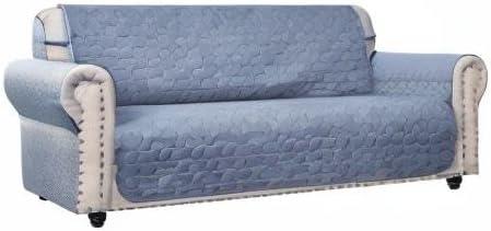 imageAmeritex Couch Sofa Slipcover 100 Waterproof Nonslip Quilted Furniture Protector Slipcover for Dogs Children Pets Sofa Slipcover Machine Washable Light Grey 68quotStone Blue