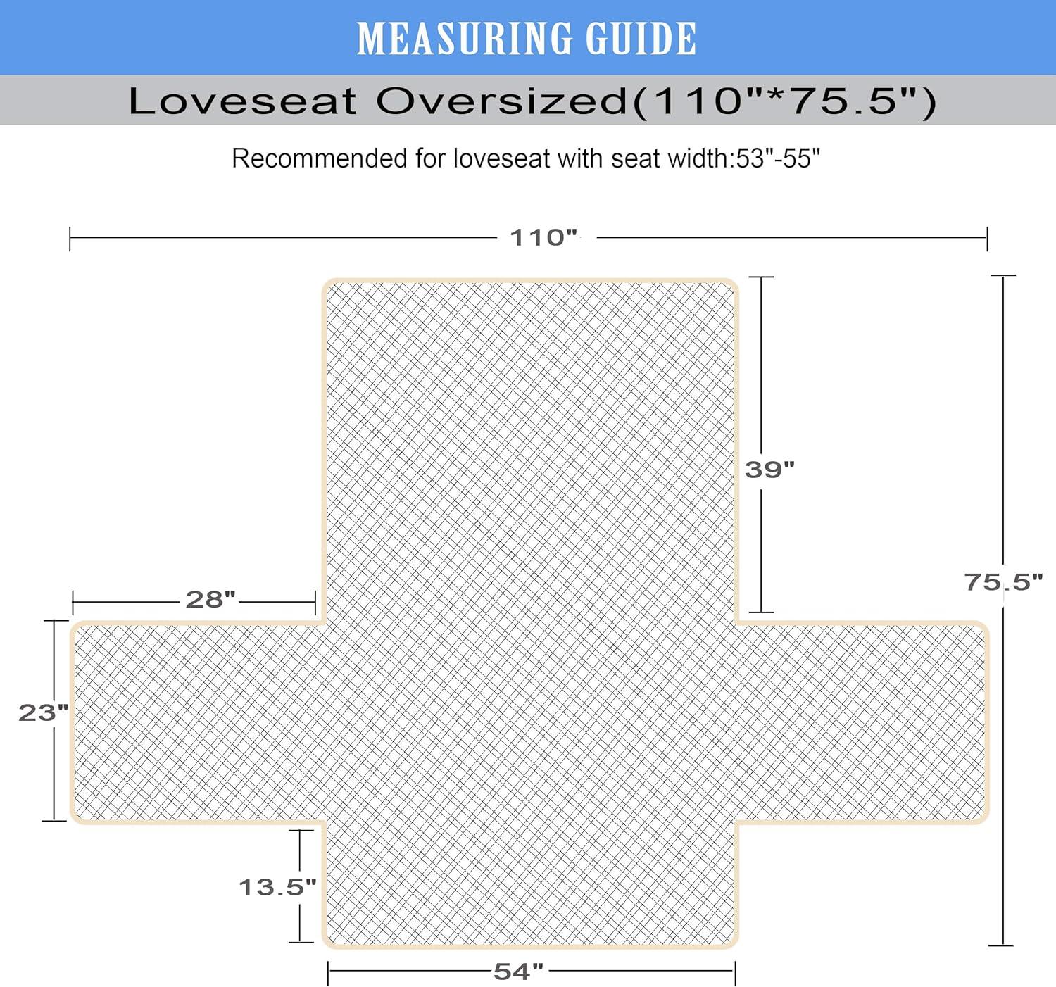 imageAmeritex Loveseat Cover WaterResistant Quilted Furniture Protector with Back Nonslip Paws Slipcover for Dogs Kids Pets Loveseat Slipcover Stay in Place for Leather 46quot BeigeChocolate
