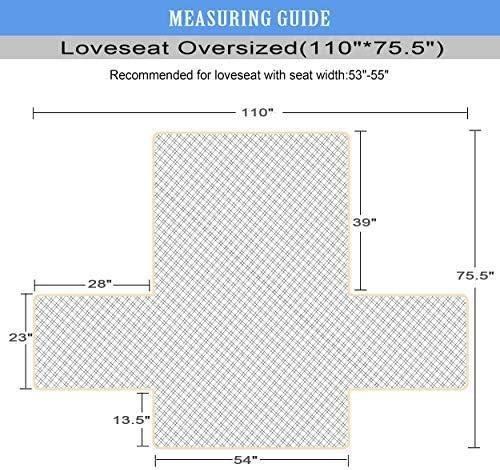 imageAmeritex Loveseat Cover WaterResistant Quilted Furniture Protector with Back Nonslip Paws Slipcover for Dogs Kids Pets Loveseat Slipcover Stay in Place for Leather 46quot BeigePink