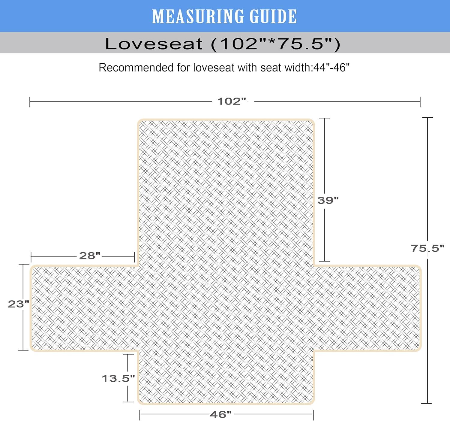 imageAmeritex Loveseat Cover WaterResistant Quilted Furniture Protector with Back Nonslip Paws Slipcover for Dogs Kids Pets Loveseat Slipcover Stay in Place for Leather 46quot BeigeBeige