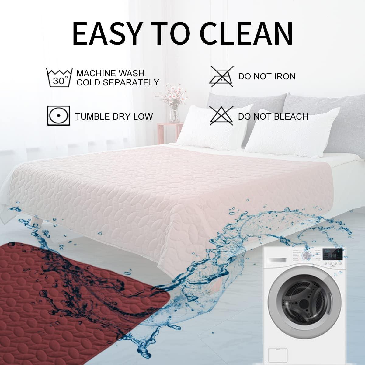 imageAmeritex Pet Bed Cover Dog Bed Blanket for Sofa and Furniture Waterproof New Pattern Design 52x82 Inch BeigeBurgundy