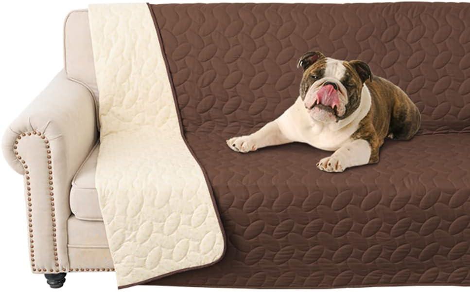 imageAmeritex Pet Bed Cover Dog Bed Blanket for Sofa and Furniture Waterproof New Pattern Design 52x82 Inch BeigeChocolate