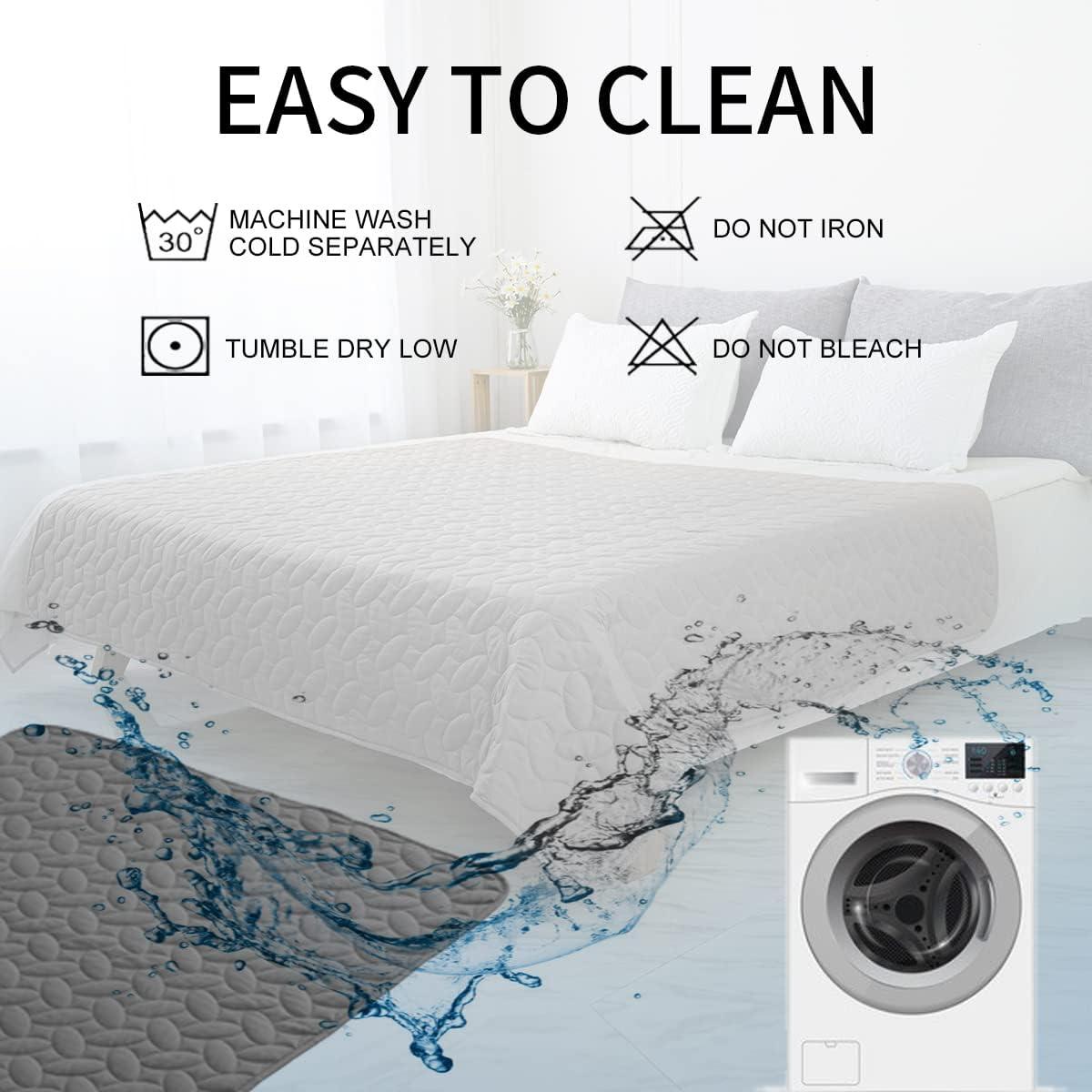 imageAmeritex Pet Bed Cover Dog Bed Blanket for Sofa and Furniture Waterproof New Pattern Design 52x82 Inch BeigeDarkgrey