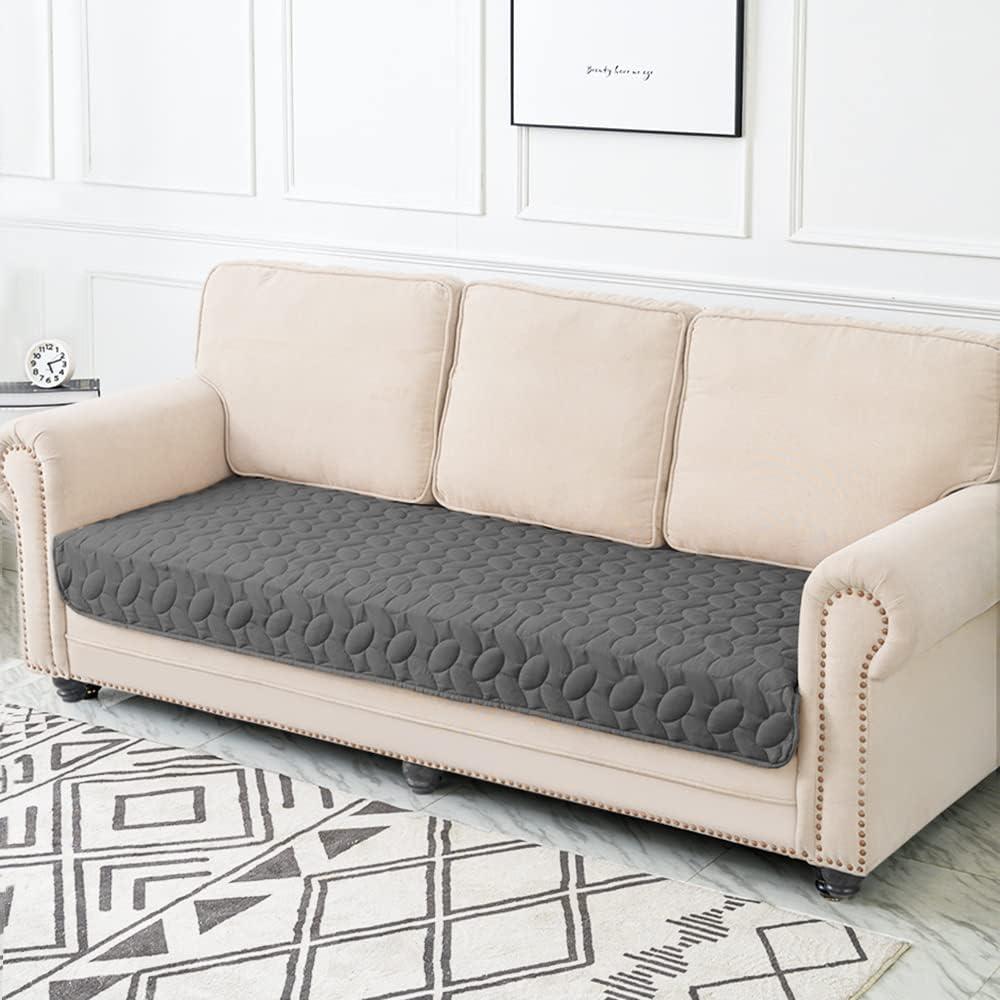 imageAmeritex Pet Bed Cover Dog Bed Blanket for Sofa and Furniture Waterproof New Pattern Design 52x82 Inch BeigeDarkgrey