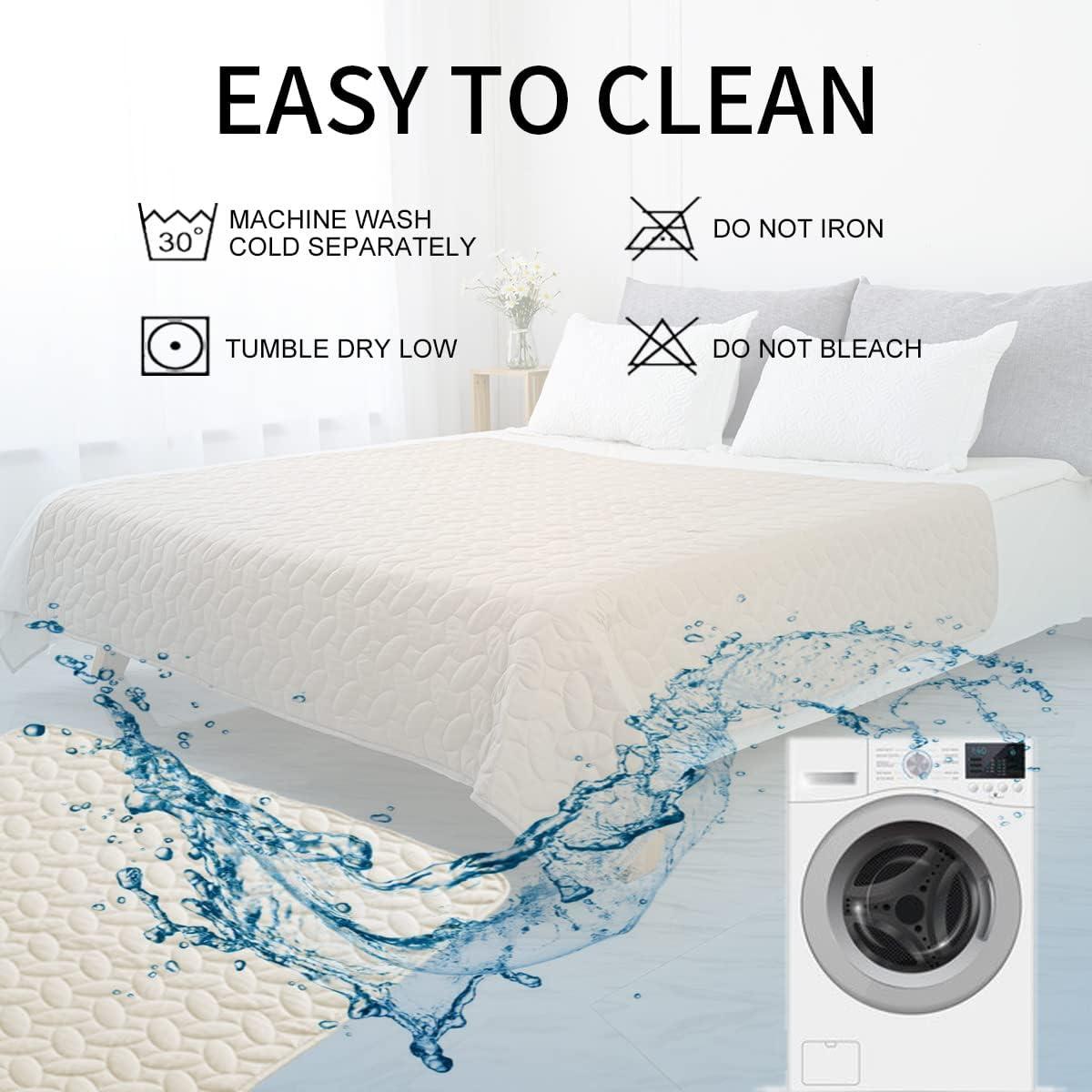 imageAmeritex Pet Bed Cover Dog Bed Blanket for Sofa and Furniture Waterproof New Pattern Design 52x82 Inch BeigeIvory