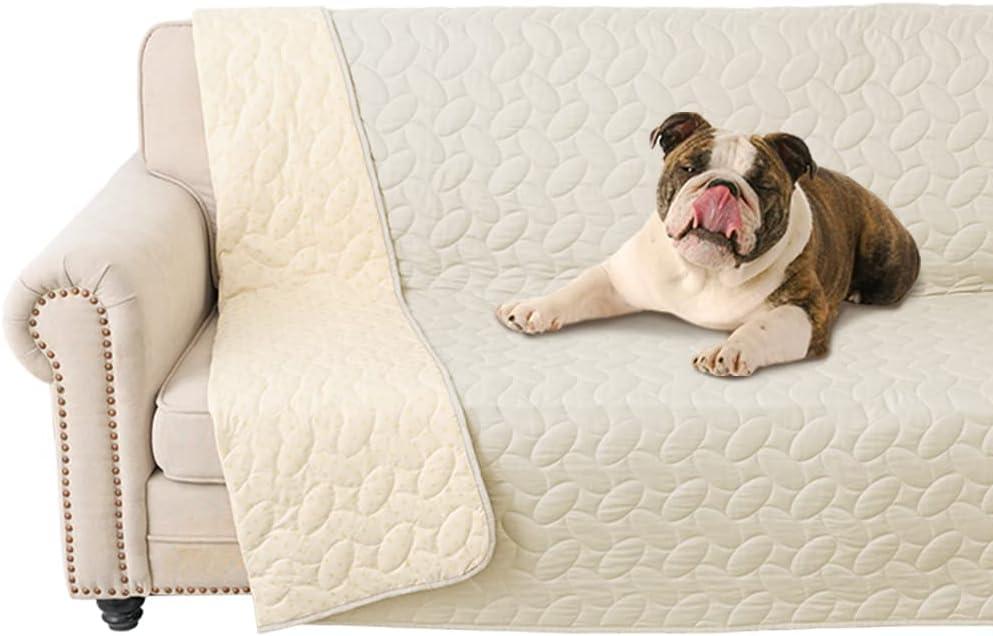 imageAmeritex Pet Bed Cover Dog Bed Blanket for Sofa and Furniture Waterproof New Pattern Design 52x82 Inch BeigeIvory