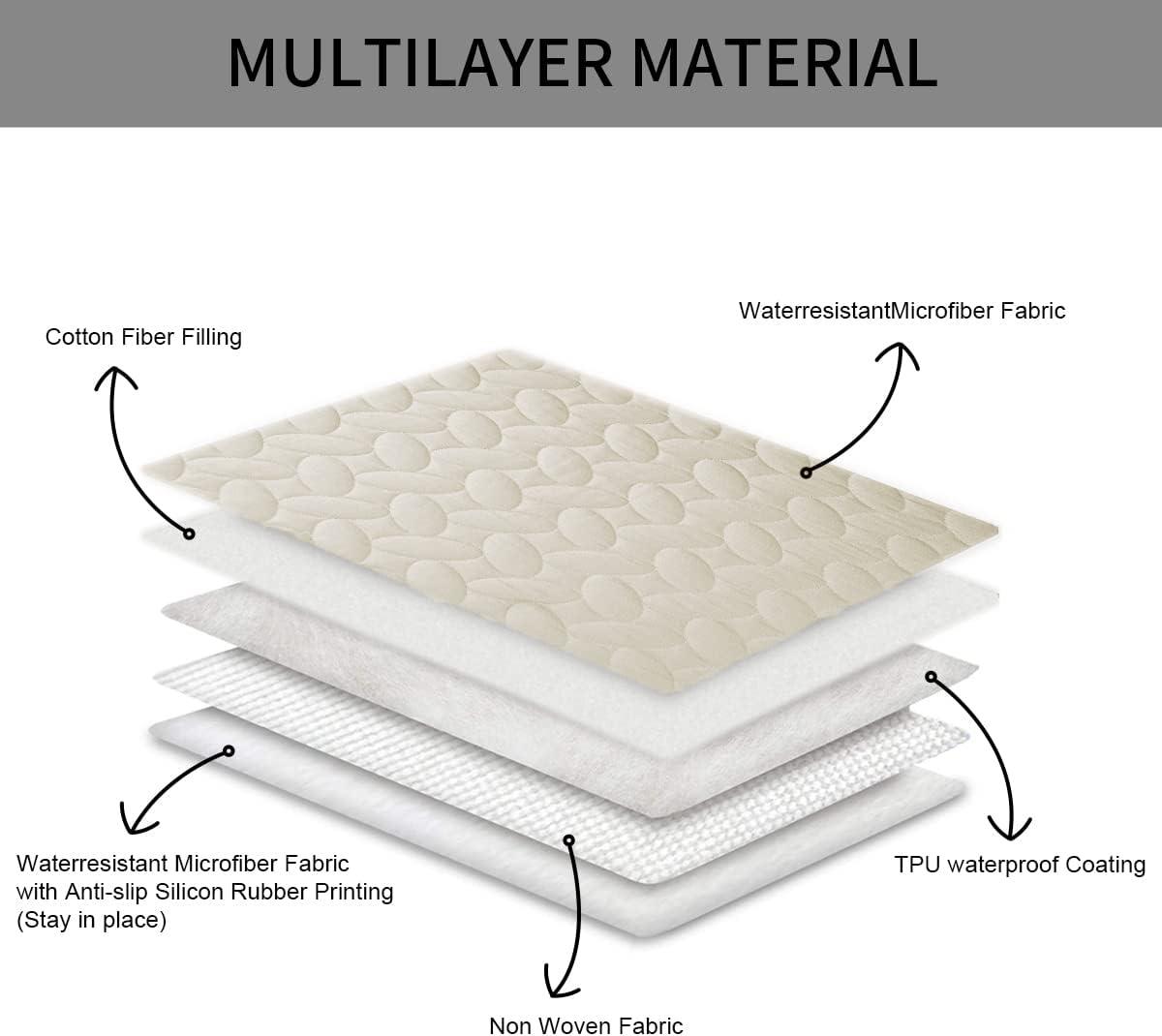 imageAmeritex Pet Bed Cover Dog Bed Blanket for Sofa and Furniture Waterproof New Pattern Design 52x82 Inch BeigeIvory