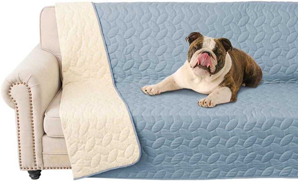 imageAmeritex Pet Bed Cover Dog Bed Blanket for Sofa and Furniture Waterproof New Pattern Design 52x82 Inch BeigeLightblue