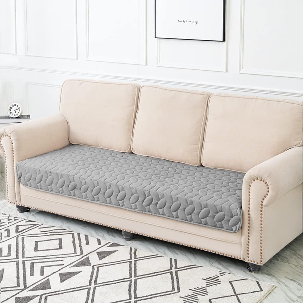 imageAmeritex Pet Bed Cover Dog Bed Blanket for Sofa and Furniture Waterproof New Pattern Design 52x82 Inch BeigeLightgrey