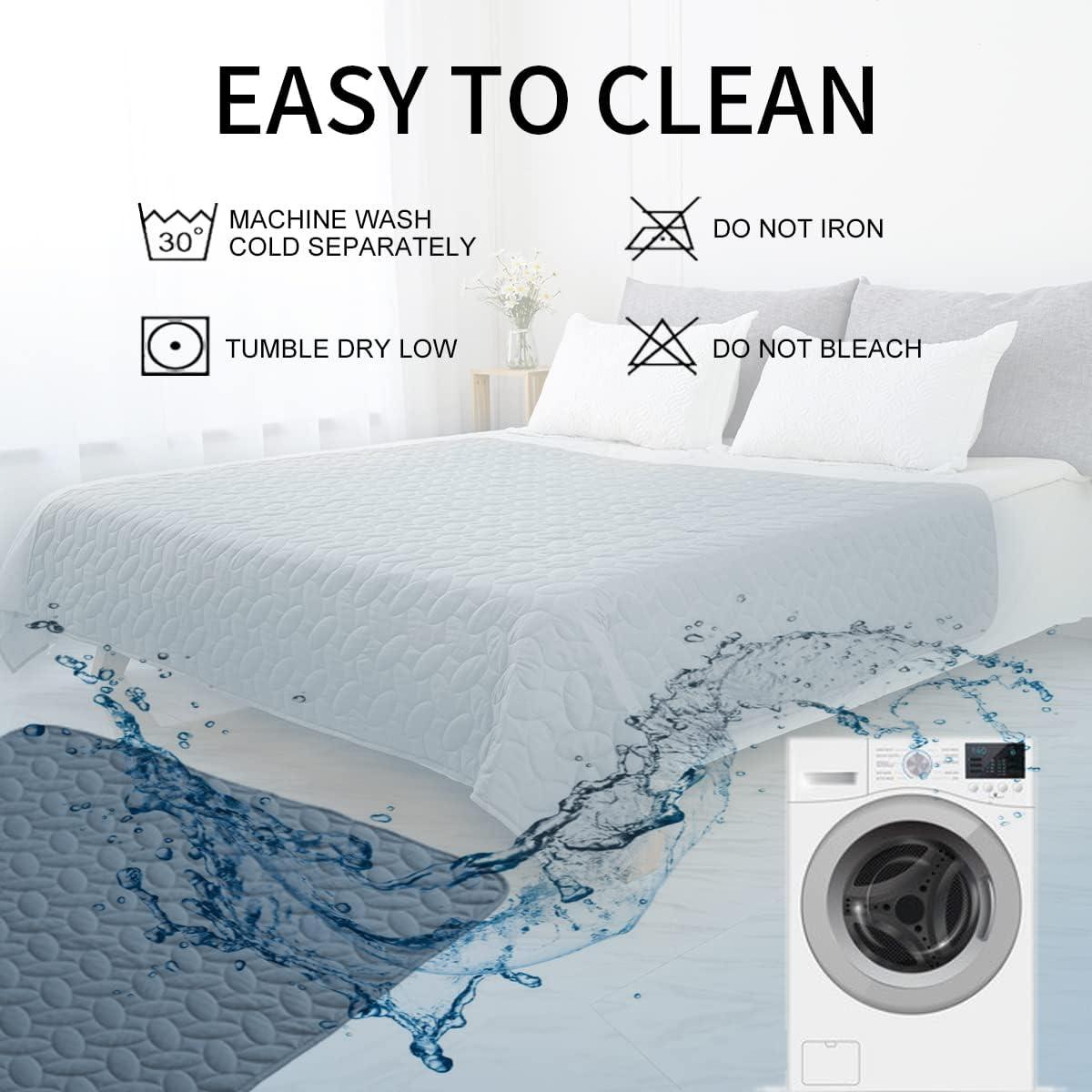 imageAmeritex Pet Bed Cover Dog Bed Blanket for Sofa and Furniture Waterproof New Pattern Design 52x82 Inch BeigeNavyblue