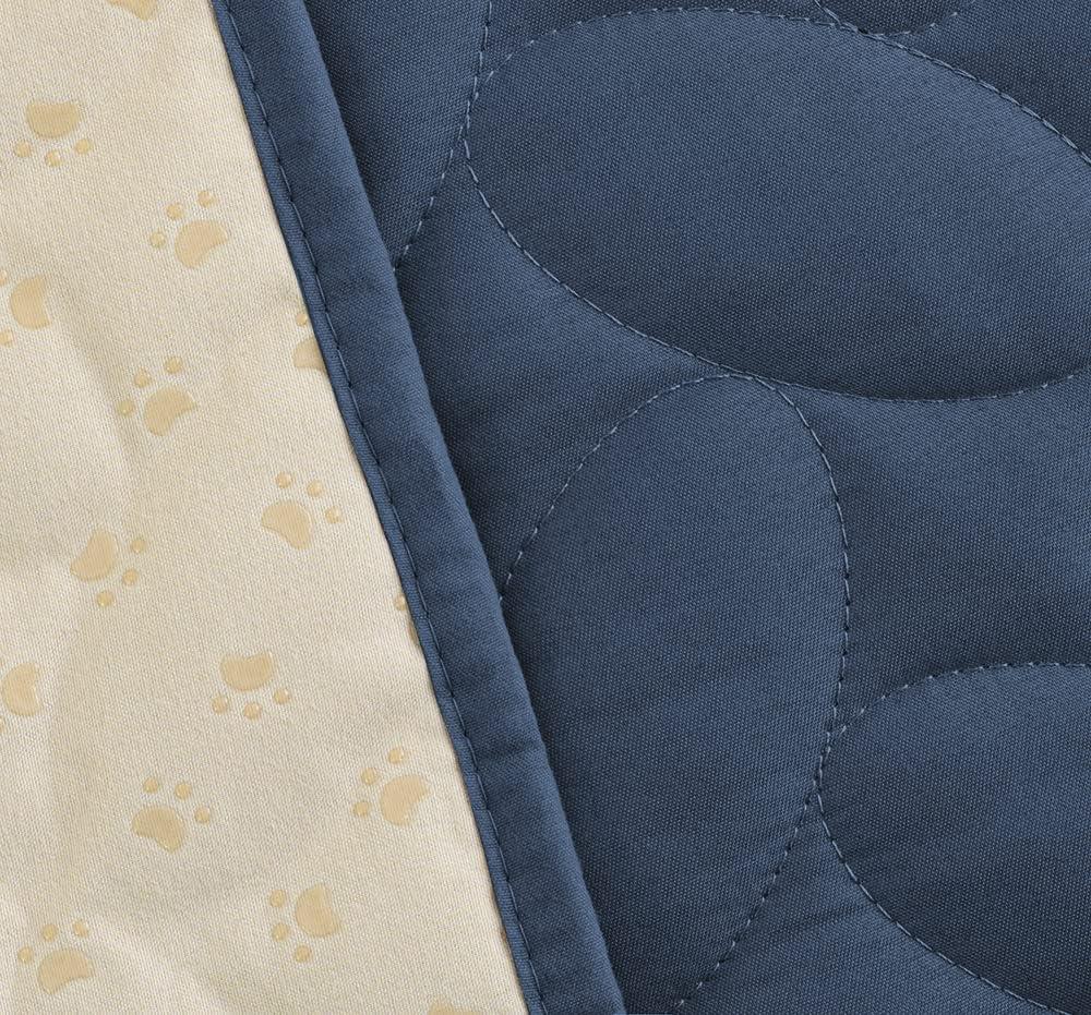 imageAmeritex Pet Bed Cover Dog Bed Blanket for Sofa and Furniture Waterproof New Pattern Design 52x82 Inch BeigeNavyblue