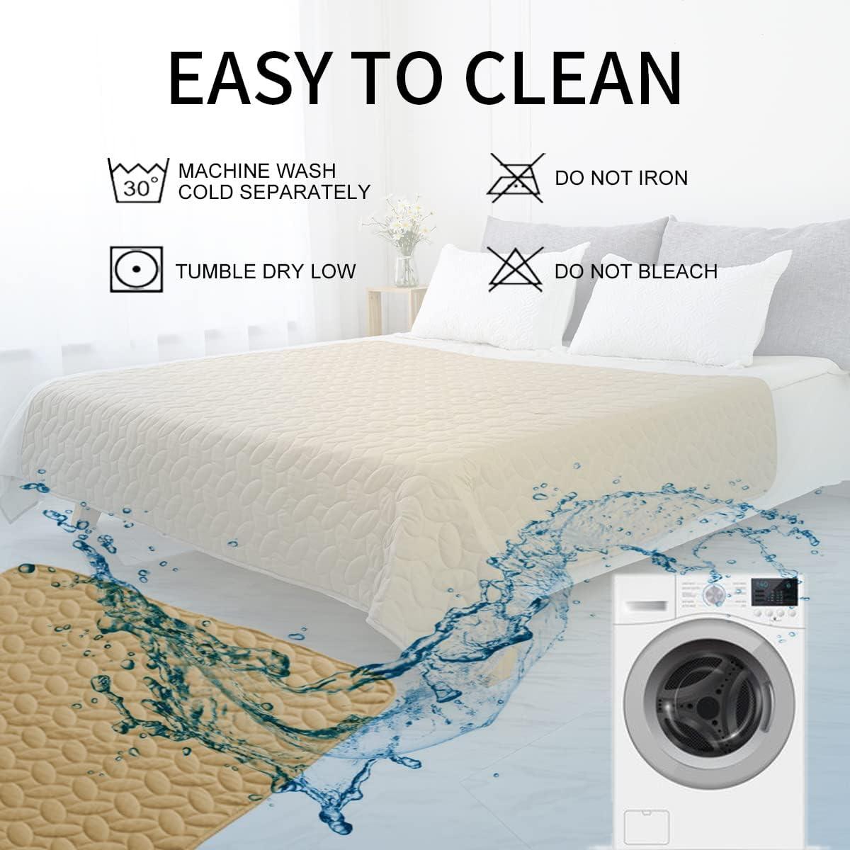 imageAmeritex Pet Bed Cover Dog Bed Blanket for Sofa and Furniture Waterproof New Pattern Design 52x82 Inch BeigeSand