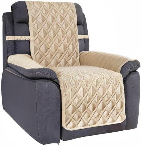 imageAmeritex Waterproof Nonslip Recliner Cover Stay in Place Dog Chair Cover Furniture Protector Ideal Recliner Slipcovers for Pets and Kids Pink 23quotBeige