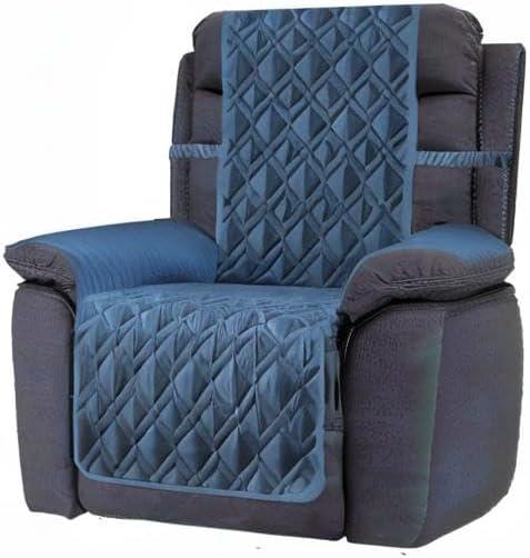imageAmeritex Waterproof Nonslip Recliner Cover Stay in Place Dog Chair Cover Furniture Protector Ideal Recliner Slipcovers for Pets and Kids Pink 23quotBlue
