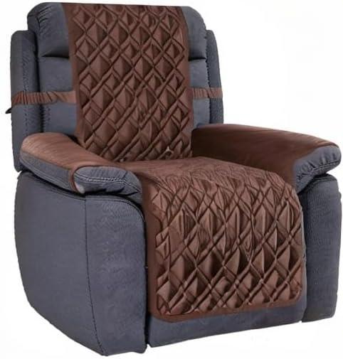 imageAmeritex Waterproof Nonslip Recliner Cover Stay in Place Dog Chair Cover Furniture Protector Ideal Recliner Slipcovers for Pets and Kids Pink 23quotChocolate