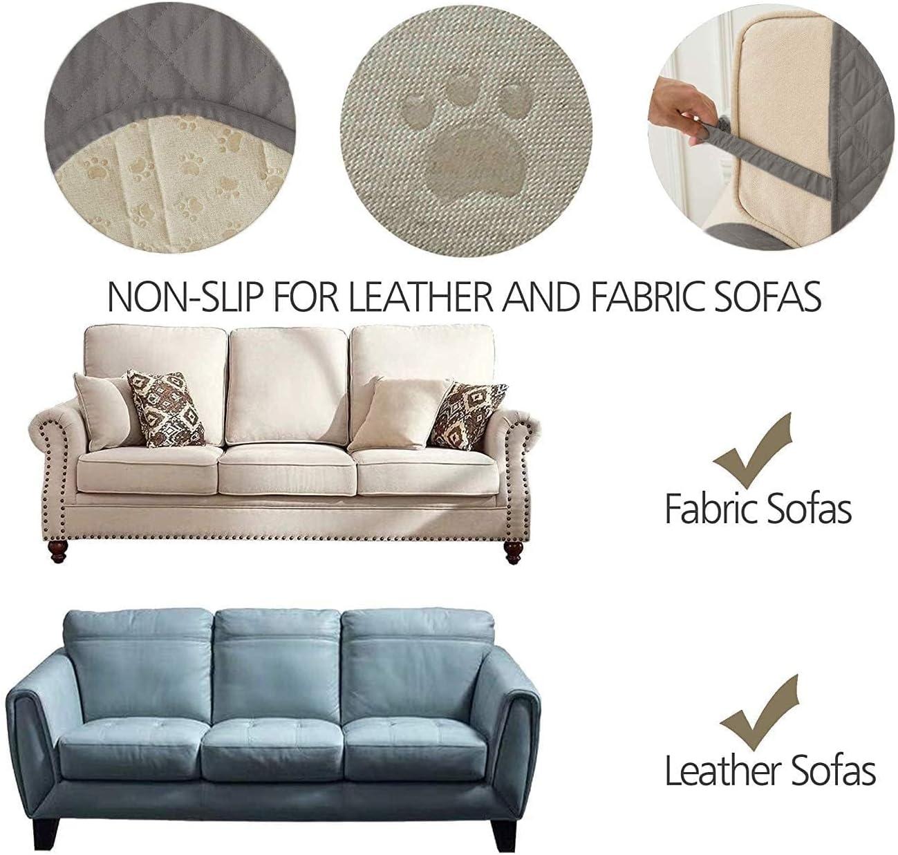 imageAmeritex Waterproof Nonslip Recliner Cover Stay in Place Dog Chair Cover Furniture Protector Ideal Recliner Slipcovers for Pets and Kids Pink 23quotDark Grey