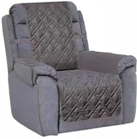 imageAmeritex Waterproof Nonslip Recliner Cover Stay in Place Dog Chair Cover Furniture Protector Ideal Recliner Slipcovers for Pets and Kids Pink 23quotDark Grey