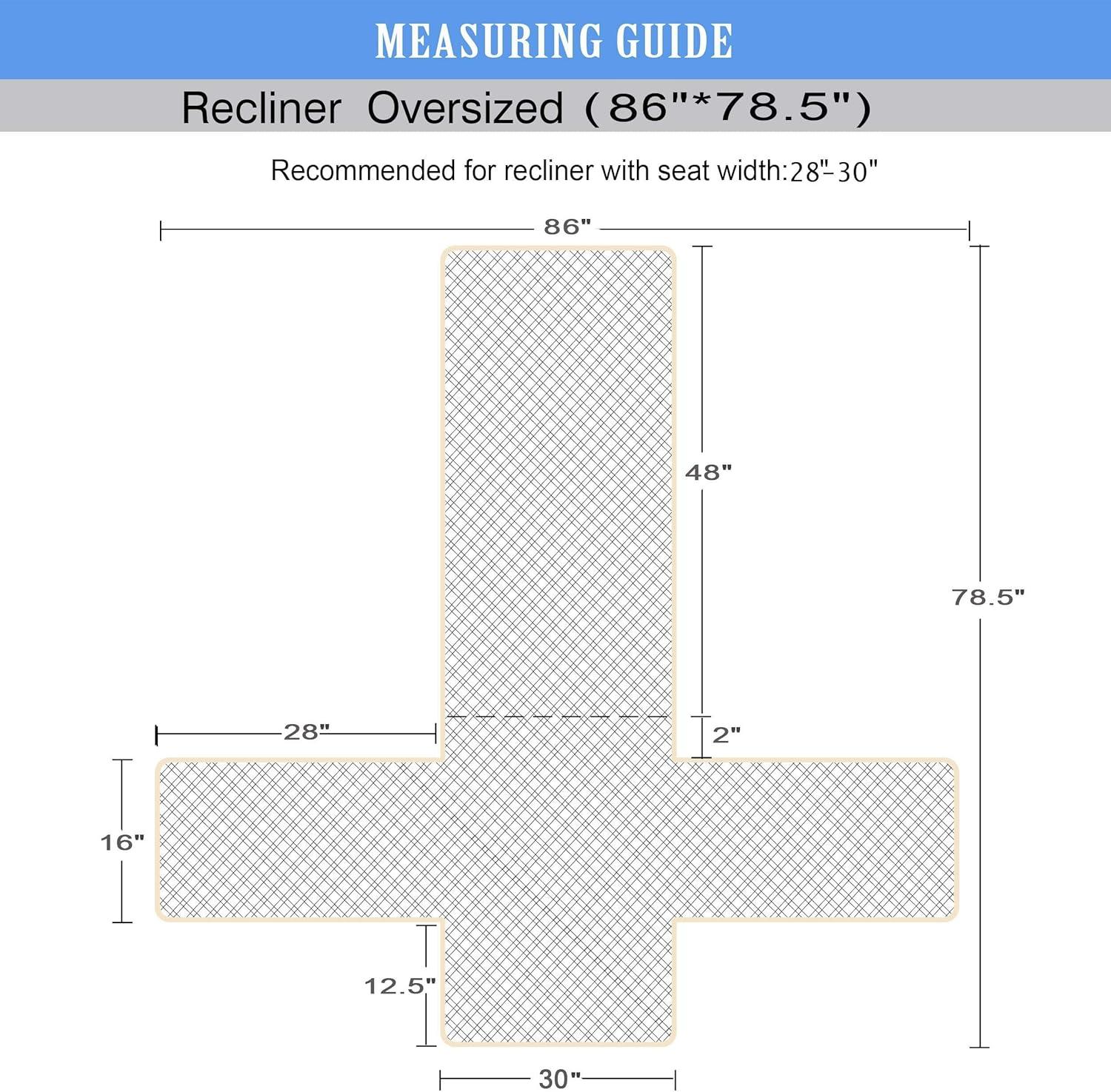 imageAmeritex Waterproof Nonslip Recliner Cover Stay in Place Dog Chair Cover Furniture Protector Ideal Recliner Slipcovers for Pets and Kids Pink 23quotDark Grey