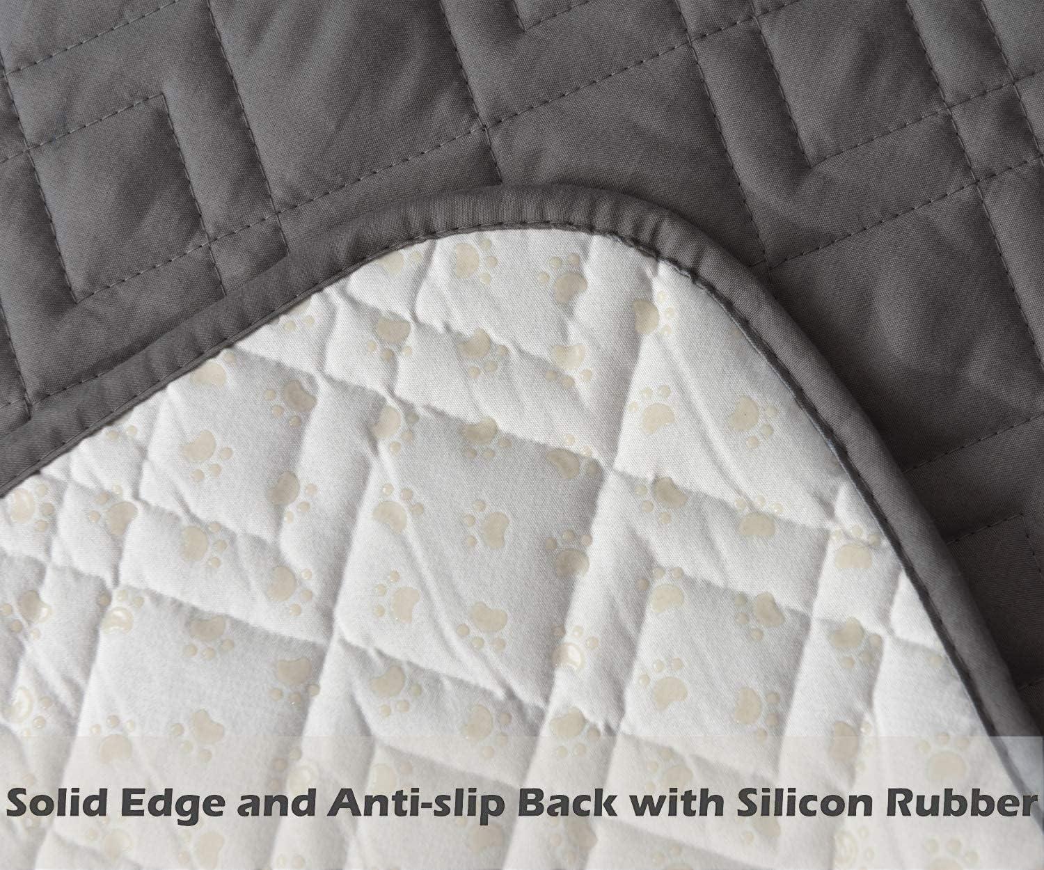 imageAmeritex Waterproof Nonslip Recliner Cover Stay in Place Dog Chair Cover Furniture Protector Ideal Recliner Slipcovers for Pets and Kids Pink 23quotDark Grey