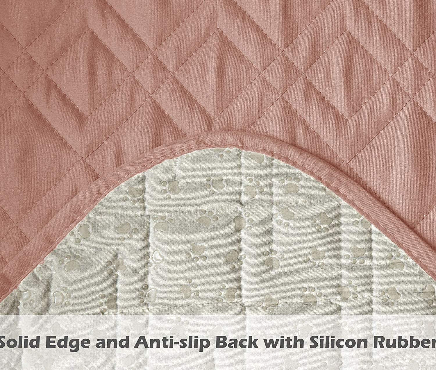 imageAmeritex Waterproof Nonslip Recliner Cover Stay in Place Dog Chair Cover Furniture Protector Ideal Recliner Slipcovers for Pets and Kids Pink 23quotPink