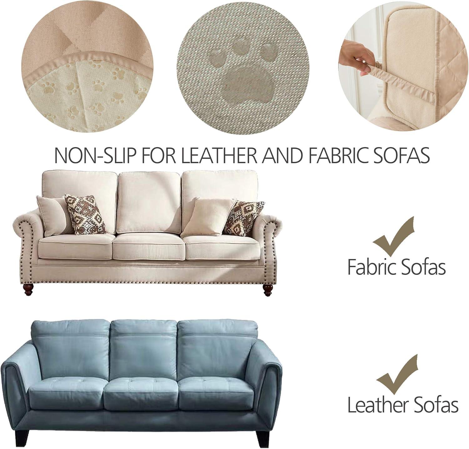 imageAmeritex Waterproof Nonslip Recliner Cover Stay in Place Dog Chair Cover Furniture Protector Ideal Recliner Slipcovers for Pets and Kids Pink 23quotSand