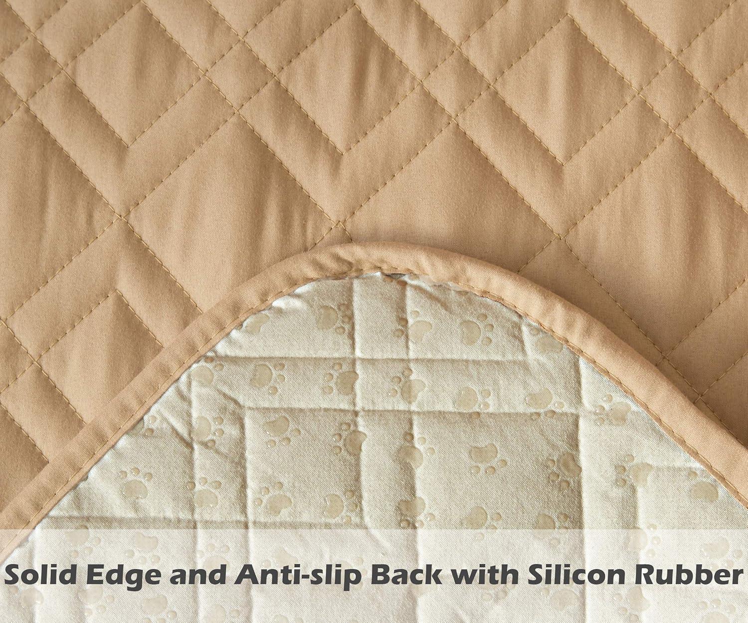 imageAmeritex Waterproof Nonslip Recliner Cover Stay in Place Dog Chair Cover Furniture Protector Ideal Recliner Slipcovers for Pets and Kids Pink 23quotSand