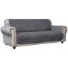 imageAmeritex Couch Sofa Slipcover 100 Waterproof Nonslip Quilted Furniture Protector Slipcover for Dogs Children Pets Sofa Slipcover Machine Washable Light Grey 68quotDark Grey