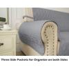 imageAmeritex Couch Sofa Slipcover 100 Waterproof Nonslip Quilted Furniture Protector Slipcover for Dogs Children Pets Sofa Slipcover Machine Washable Light Grey 68quotLight Grey