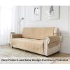 imageAmeritex Loveseat Cover WaterResistant Quilted Furniture Protector with Back Nonslip Paws Slipcover for Dogs Kids Pets Loveseat Slipcover Stay in Place for Leather 46quot BeigeSand