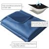 imageAmeritex Pet Bed Blanket Reversible 100 Waterproof Velvet Super Soft for Sofa and Bed 82x102 Inches Light GreyGreyBluenavyblue