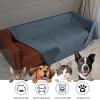 imageAmeritex Pet Bed Blanket Reversible 100 Waterproof Velvet Super Soft for Sofa and Bed 82x102 Inches Light GreyGreyBluenavyblue