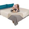 imageAmeritex Pet Bed Blanket Reversible 100 Waterproof Velvet Super Soft for Sofa and Bed 82x102 Inches Light GreyGreyCreambeige
