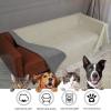 imageAmeritex Pet Bed Blanket Reversible 100 Waterproof Velvet Super Soft for Sofa and Bed 82x102 Inches Light GreyGreyCreamgrey
