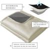 imageAmeritex Pet Bed Blanket Reversible 100 Waterproof Velvet Super Soft for Sofa and Bed 82x102 Inches Light GreyGreyCreamgrey