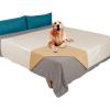 imageAmeritex Pet Bed Blanket Reversible 100 Waterproof Velvet Super Soft for Sofa and Bed 82x102 Inches Light GreyGreyCreamsand
