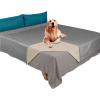 imageAmeritex Pet Bed Blanket Reversible 100 Waterproof Velvet Super Soft for Sofa and Bed 82x102 Inches Light GreyGreyLight Greybeige