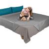 imageAmeritex Pet Bed Blanket Reversible 100 Waterproof Velvet Super Soft for Sofa and Bed 82x102 Inches Light GreyGreyLight Greygrey