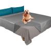 imageAmeritex Pet Bed Blanket Reversible 100 Waterproof Velvet Super Soft for Sofa and Bed 82x102 Inches Light GreyGreyLight Greygrey