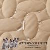 imageAmeritex Pet Bed Cover Dog Bed Blanket for Sofa and Furniture Waterproof New Pattern Design 52x82 Inch BeigeBeige