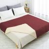imageAmeritex Pet Bed Cover Dog Bed Blanket for Sofa and Furniture Waterproof New Pattern Design 52x82 Inch BeigeBurgundy