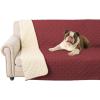 imageAmeritex Pet Bed Cover Dog Bed Blanket for Sofa and Furniture Waterproof New Pattern Design 52x82 Inch BeigeBurgundy