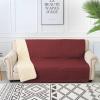 imageAmeritex Pet Bed Cover Dog Bed Blanket for Sofa and Furniture Waterproof New Pattern Design 52x82 Inch BeigeBurgundy