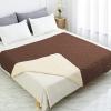 imageAmeritex Pet Bed Cover Dog Bed Blanket for Sofa and Furniture Waterproof New Pattern Design 52x82 Inch BeigeChocolate