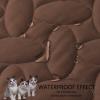 imageAmeritex Pet Bed Cover Dog Bed Blanket for Sofa and Furniture Waterproof New Pattern Design 52x82 Inch BeigeChocolate