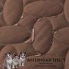 imageAmeritex Pet Bed Cover Dog Bed Blanket for Sofa and Furniture Waterproof New Pattern Design 52x82 Inch BeigeChocolate